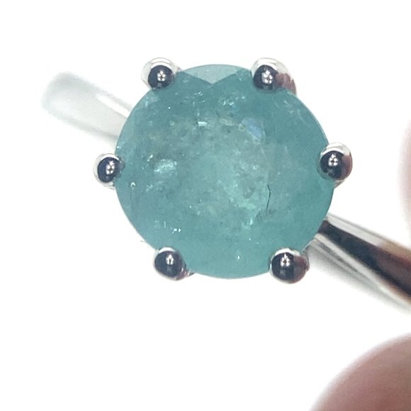 Paraiba Tourmaline 1.52ct Solid 14K White Gold Ring - Picture 1 of 7